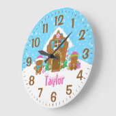 Gingerbrood House Pink en Blue Grote Klok (Hoek)