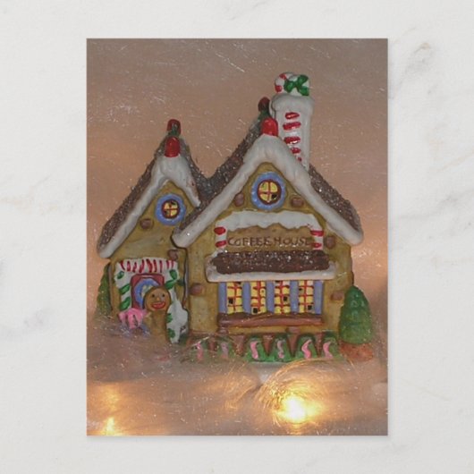 Gingerbrood House Porcelain Briefkaart (Voorkant)