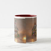 Gingerbrood House Porcelain Tweekleurige Koffiemok (Center)