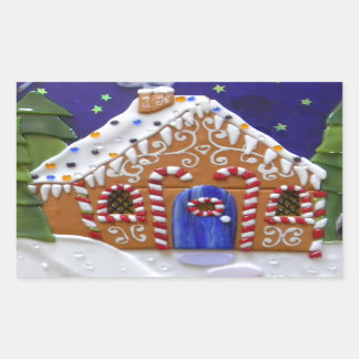 Gingerbrood House Rechthoekige Sticker