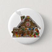 Gingerbrood House Ronde Button 5,7 Cm (Voorkant)