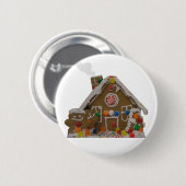 Gingerbrood House Ronde Button 5,7 Cm (Voorkant /achterkant)