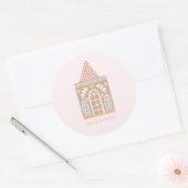 Gingerbrood House Ronde Sticker (Envelop)