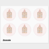 Gingerbrood House Ronde Sticker (Vel)