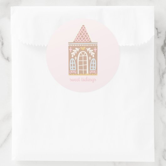 Gingerbrood House Ronde Sticker (Tas)