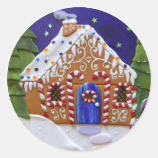 Gingerbrood House Ronde Sticker