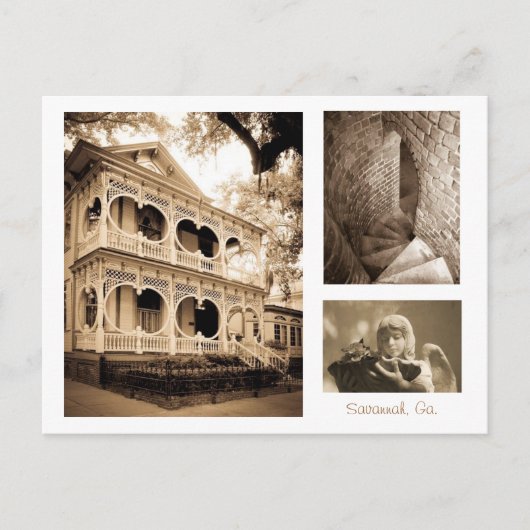 Gingerbrood House - Savannah, GA Briefkaart (Voorkant)