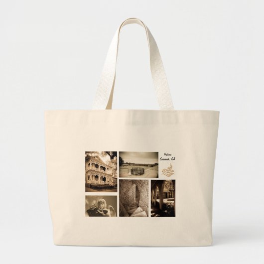 Gingerbrood House - Savannah, GA Grote Tote Bag (Voorkant)
