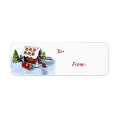 Gingerbrood House Self-Stick Holiday Gift Labels (Voorkant)