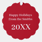 Gingerbrood House Snoep Ugly KerstSweater Ornament Kaart (Achterkant)