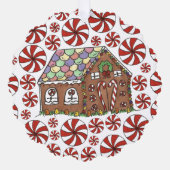 Gingerbrood House Snoep Ugly KerstSweater Ornament Kaart (Voorkant)