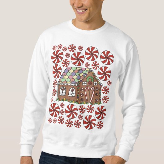 Gingerbrood House Snoep Ugly KerstSweater Trui (Voorkant)