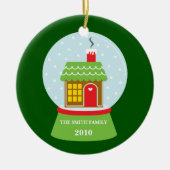 Gingerbrood House Snowglobe Ornament (Voorkant)