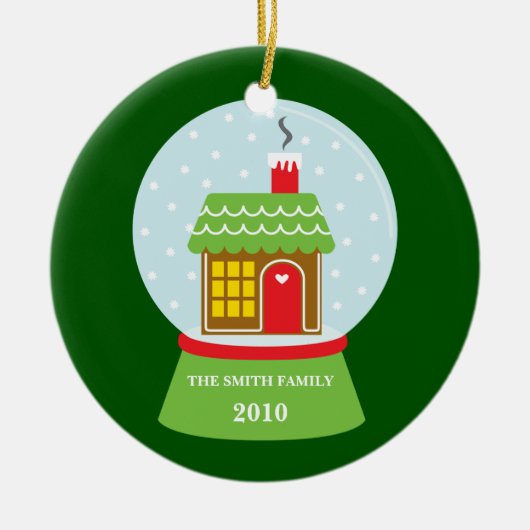 Gingerbrood House Snowglobe Ornament (Voorkant)