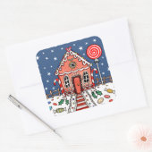 Gingerbrood House Square Sticker (Envelop)