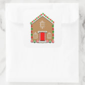 Gingerbrood House Square Sticker (Tas)