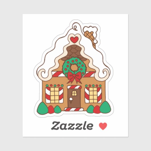 Gingerbrood House Sticker (Vel)
