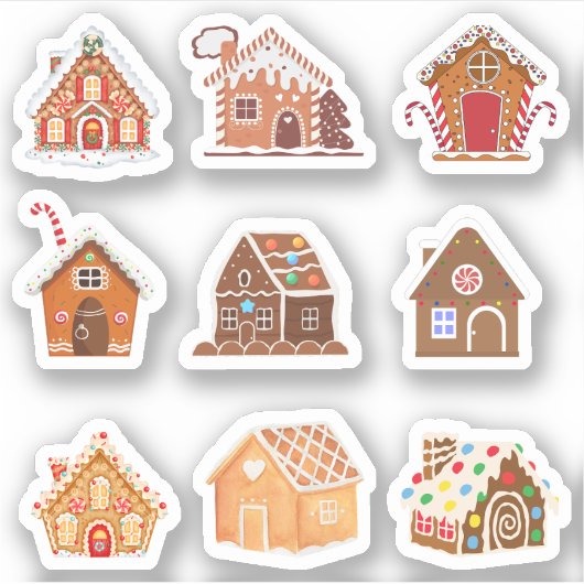 Gingerbrood House Stickers (Voorkant)