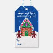 Gingerbrood House Sweet Kerstmis Baking Cadeaulabel (Voorkant)
