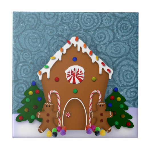 Gingerbrood House Tile Tegeltje (Voorkant)