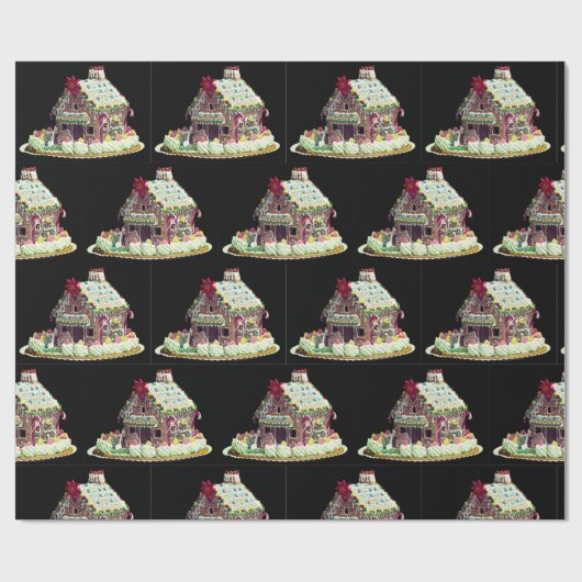 Gingerbrood House Treking Wrapping Paper Cadeaupapier (Vlak)
