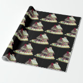 Gingerbrood House Treking Wrapping Paper Cadeaupapier (Uitgerold)