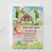 Gingerbrood House tweeling verjaardag Kaart (Voorkant)