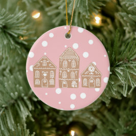 Gingerbrood House Village Ceramic Ornament