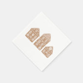Gingerbrood House Village Illustration Napkins Servet (Hoek)