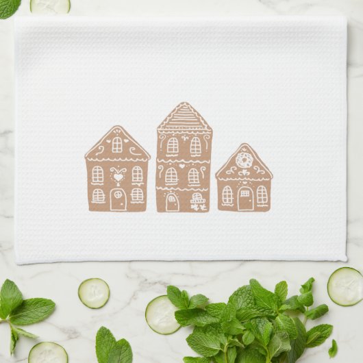 Gingerbrood House Village Kitchen Towel Theedoek (Gevouwen)