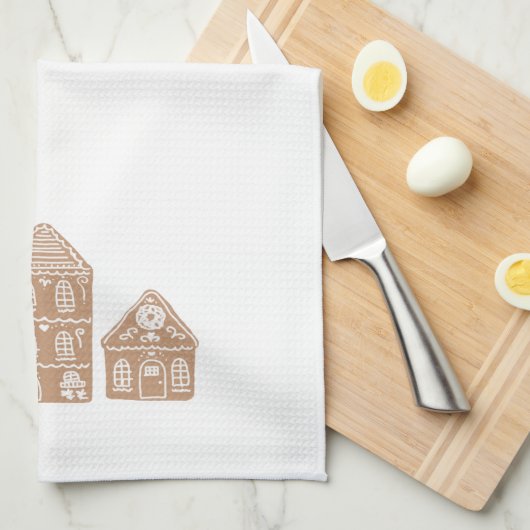 Gingerbrood House Village Kitchen Towel Theedoek (Quarter Fold)