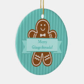 Gingerbrood Hugs Keramisch Ornament (Rechts)