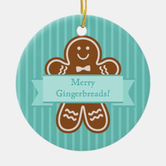 Gingerbrood Hugs Keramisch Ornament (Voorkant)