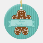 Gingerbrood Hugs Keramisch Ornament (Achterkant)