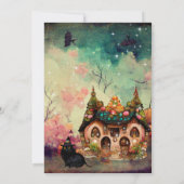 Gingerbrood Huis angstaanjagende verjaardag Kaart (Achterkant)