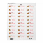 Gingerbrood huis Seizoensgroeten Etiket (Full Sheet)