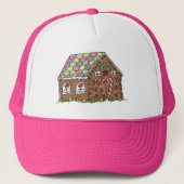 GingerBrood Huis Thuis Sweet Thans Kerstmis Trucker Pet (Voorkant)