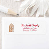 Gingerbrood huisadres etiket (Insitu)