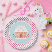 Gingerbrood huisdecoratie papieren bordje (Feest)