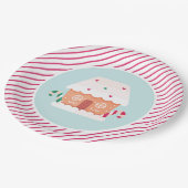 Gingerbrood huisdecoratie papieren bordje (Gekanteld)