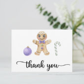 Gingerbrood jongen bedankt je kaart (Staand voorkant)