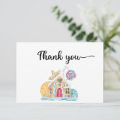 Gingerbrood jongen bedankt je kaart (Staand voorkant)