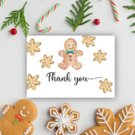 Gingerbrood jongen bedankt je kaart