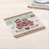 Gingerbrood Jongen en Meisjes Onderzetters (Schuin)