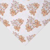 Gingerbrood jongen, meisje kerstboom tissuepapier (Detail)