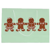 Gingerbrood jongens kerstcadeaus voor meisjes groot cadeauzakje (Achterkant)