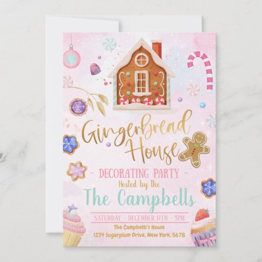 Gingerbrood Kaart (Voorkant)