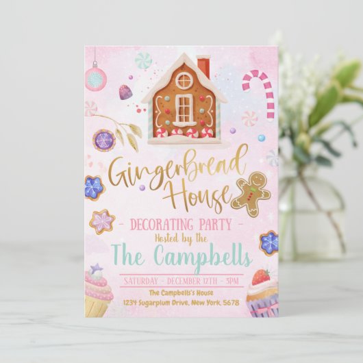 Gingerbrood Kaart (Staand voorkant)