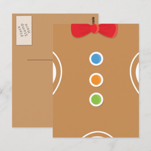 Gingerbrood-kaart Briefkaart (Voorkant / Achterkant)