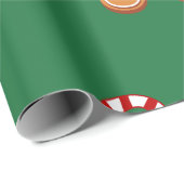 Gingerbrood Kandy Cane kerst Cadeaupapier (Rol Hoek)
